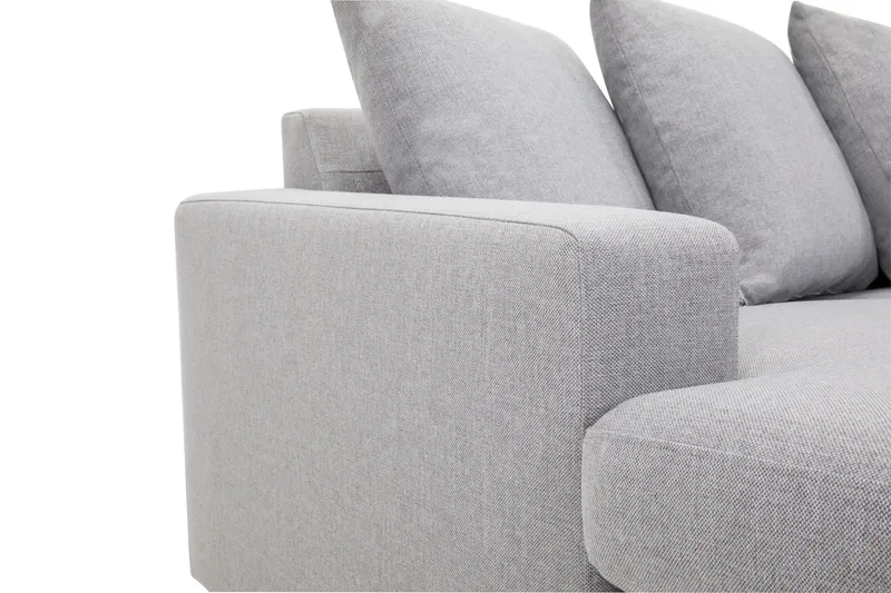 Crazy 5-personers Højrevendt U-formet X-Large Sofa med Divan og Chaiselong i Stof inkl. Kuvertpuder - Grå - Møbler - Sofaer - U Sofa