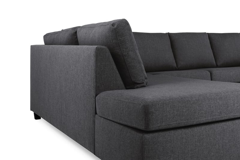 Crazy 5-personers U-formet Sofa med dobbeltchaiselong i Stof - Mørkegrå - Møbler - Sofaer - U Sofa