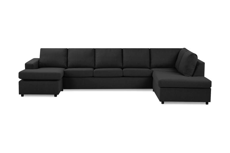Crazy 5-personers Højrevendt U-formet X-Large Sofa med Chaiselong i Stof - Antracit - Møbler - Sofaer - U Sofa