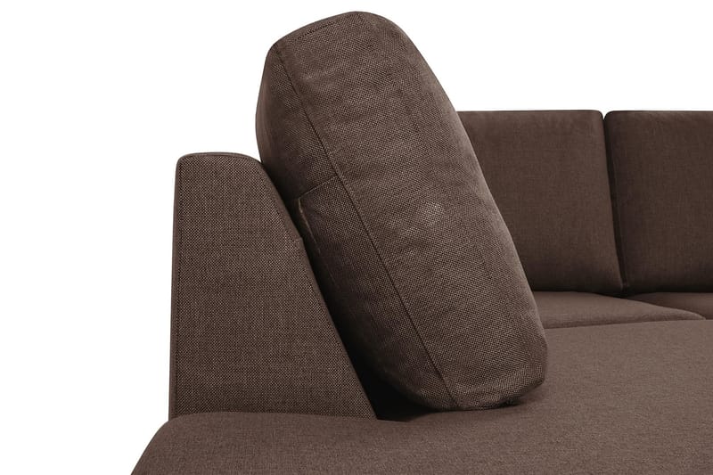 Crazy 5-personers Venstrevendt U-formet X-Large Sofa med Chaiselong i Stof - Brun - Møbler - Sofaer - U Sofa