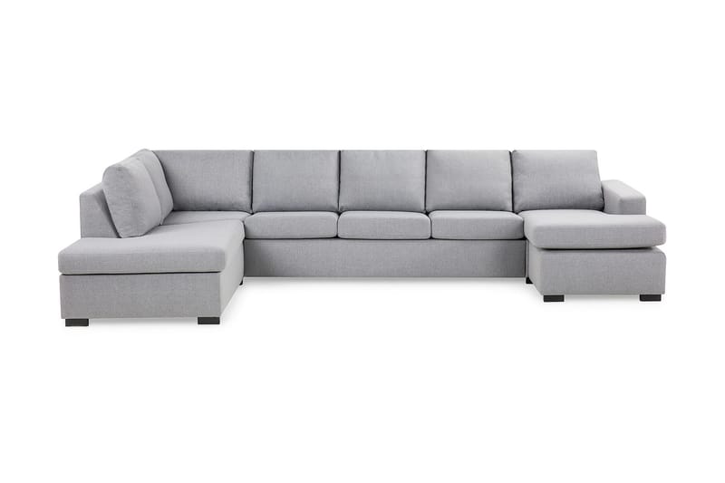 Crazy 5-personers Venstrevendt U-formet X-Large Sofa med Chaiselong i Stof - Grå - Møbler - Sofaer - U Sofa