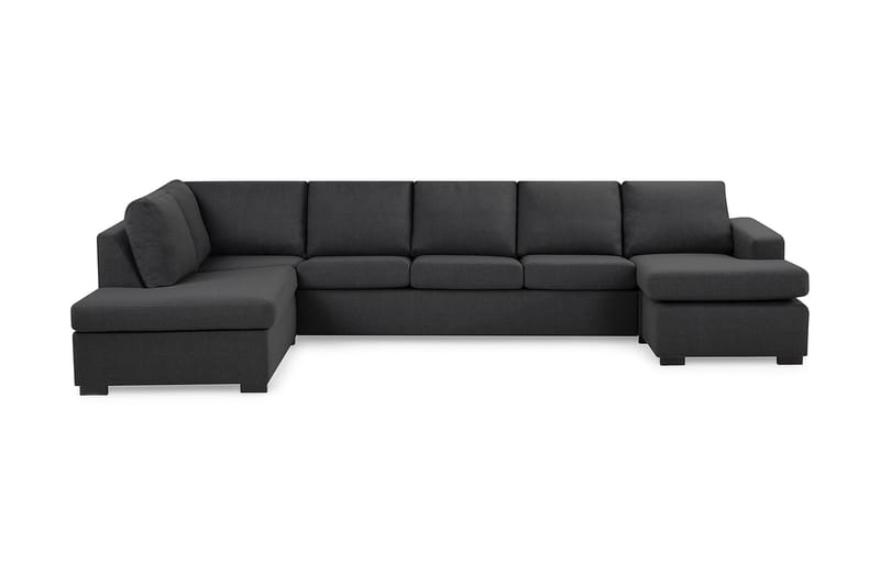 Crazy 5-personers Venstrevendt U-formet X-Large Sofa med Chaiselong i Stof - Mørkegrå - Møbler - Sofaer - U Sofa