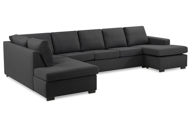 Crazy 5-personers Venstrevendt U-formet X-Large Sofa med Chaiselong i Stof - Mørkegrå - Møbler - Sofaer - U Sofa