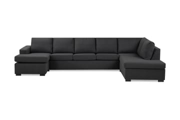 Crazy 5-personers Højrevendt U-formet X-Large Sofa med Chaiselong i Stof
