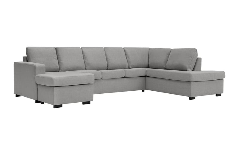 Crazy 5-personers Højrevendt U-formet X-Large Sofa med Chaiselong i Stof - Grå - Møbler - Sofaer - U Sofa