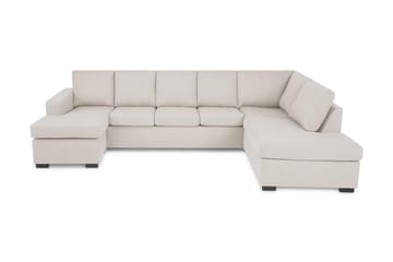 Crazy 5-personers Højrevendt U-formet X-Large Sofa med Chaiselong i Stof