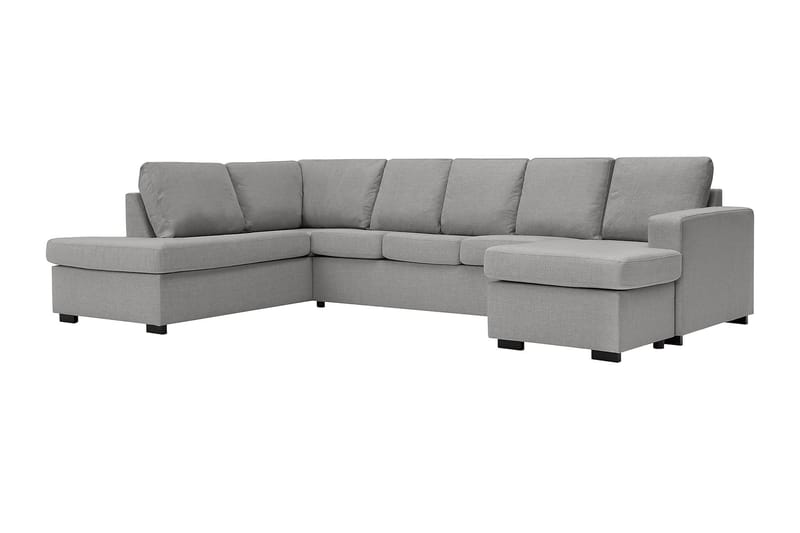 Crazy 5-personers Venstrevendt U-formet Sofa med Chaiselong i Stof - Grå - Møbler - Sofaer - U Sofa