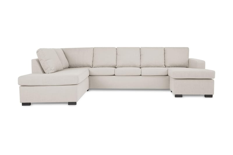 Crazy 5-personers Venstrevendt U-formet Sofa med Chaiselong i Stof - Beige - Møbler - Sofaer - U Sofa