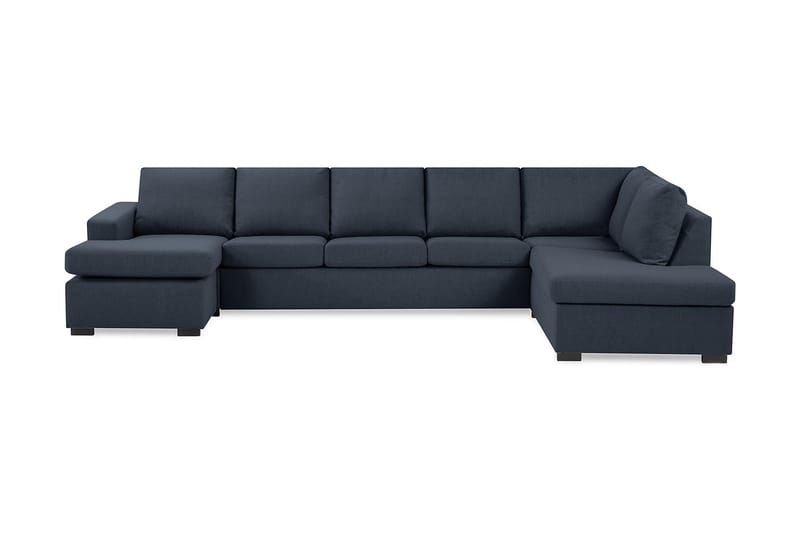 Crazy 5-personers Højrevendt U-formet X-Large Sofa med Chaiselong i Stof - Blå - Møbler - Sofaer - U Sofa