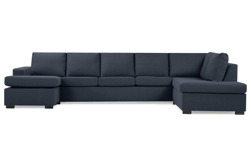 Crazy 5-personers Højrevendt U-formet X-Large Sofa med Chaiselong i Stof - Blå - Møbler - Sofaer - U Sofa