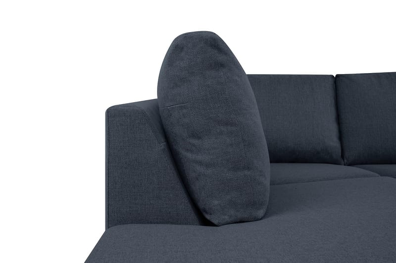 Crazy 5-personers Venstrevendt U-formet X-Large Sofa med Chaiselong i Stof - Blå - Møbler - Sofaer - U Sofa