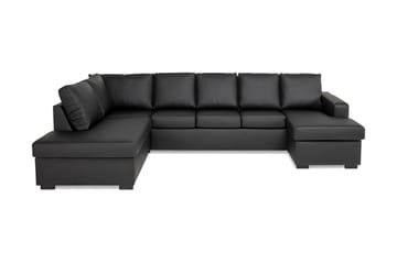 Crazy 5-personers Venstrevendt U-formet Sofa med Chaiselong i Kunstlæder