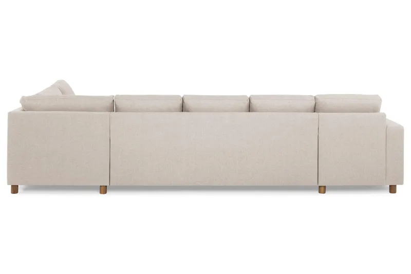 Crazy 5-personers Højrevendt U-formet X-Large Sofa med Chaiselong i Stof - Beige - Møbler - Sofaer - U Sofa