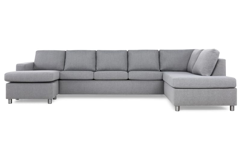 Crazy 5-personers Højrevendt U-formet X-Large Sofa med Chaiselong i Stof - Grå - Møbler - Sofaer - U Sofa