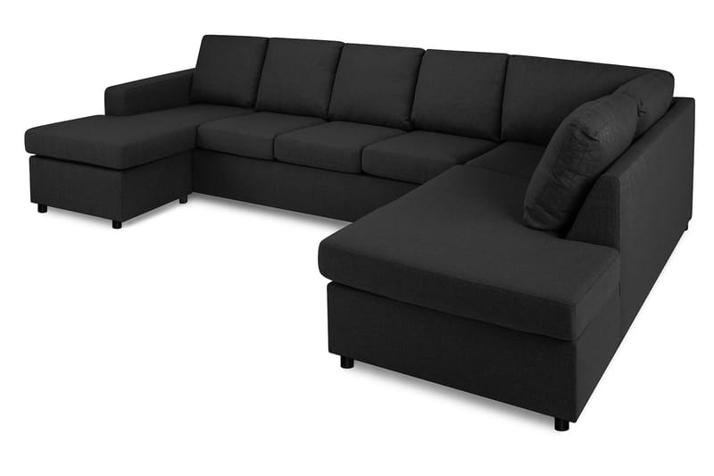 Crazy 5-personers Højrevendt U-formet X-Large Sofa med Chaiselong i Stof - Antracit - Møbler - Sofaer - U Sofa