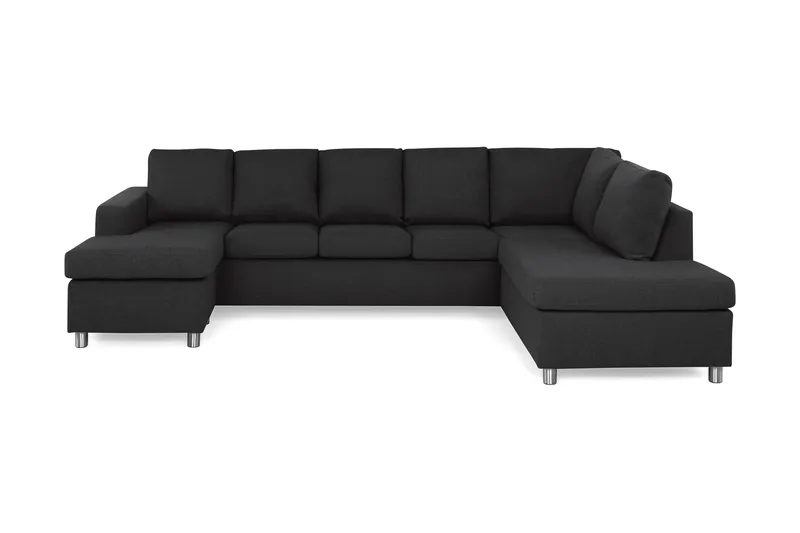 Crazy 5-personers Højrevendt U-formet X-Large Sofa med Chaiselong i Stof - Antracit - Møbler - Sofaer - U Sofa