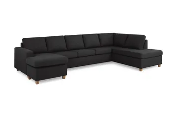 Crazy 5-personers Højrevendt U-formet X-Large Sofa med Chaiselong i Stof
