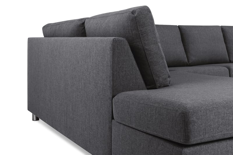 Crazy 5-personers U-formet Sofa med dobbeltchaiselong i Stof - Mørkegrå - Møbler - Sofaer - U Sofa