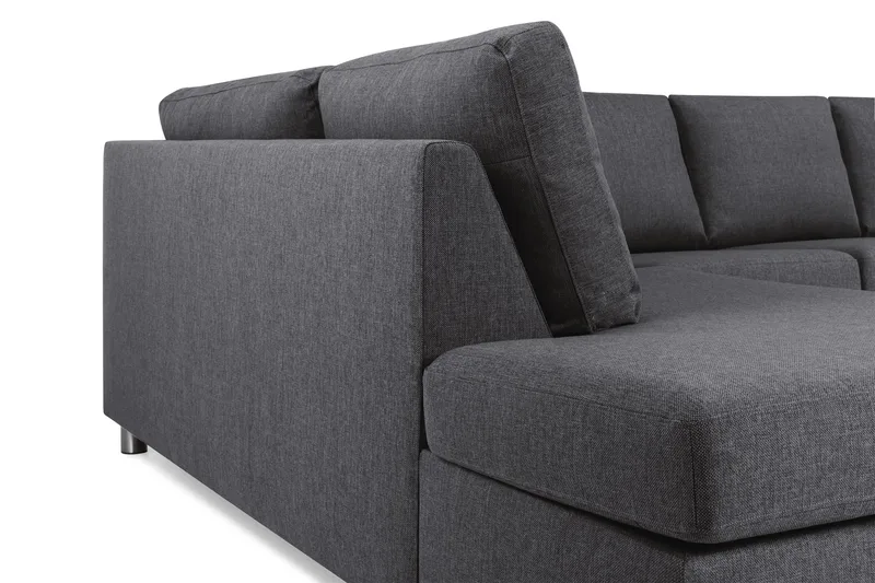 Crazy 5-personers U-formet Sofa med dobbeltchaiselong i Stof - Mørkegrå - Møbler - Sofaer - U Sofa