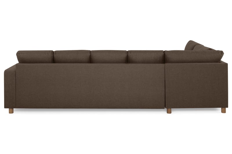 Crazy 5-personers Venstrevendt U-formet Sofa med Chaiselong i Stof - Brun - Møbler - Sofaer - U Sofa