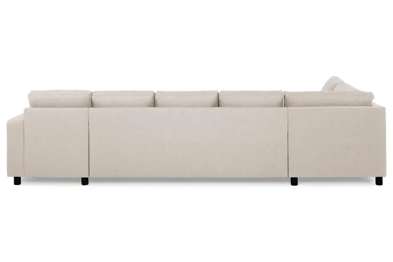 Crazy 5-personers Venstrevendt U-formet X-Large Sofa med Chaiselong i Stof - Beige - Møbler - Sofaer - U Sofa