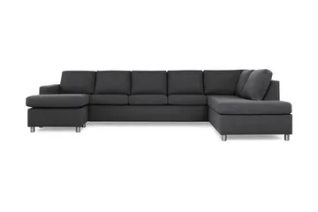 Crazy 5-personers Højrevendt U-formet X-Large Sofa med Chaiselong i Stof
