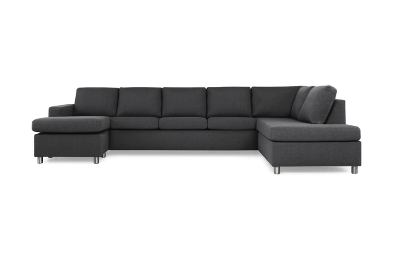 Crazy 5-personers Højrevendt U-formet X-Large Sofa med Chaiselong i Stof - Mørkegrå - Møbler - Sofaer - U Sofa