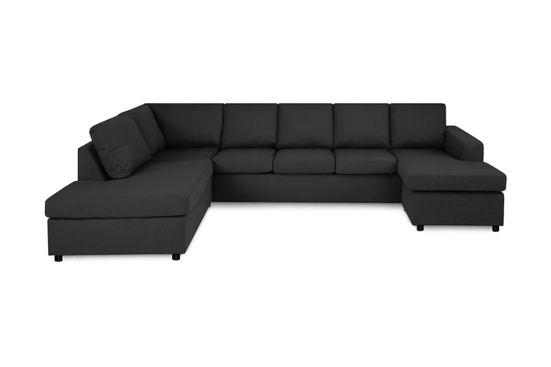 Crazy 5-personers Venstrevendt U-formet Sofa med Chaiselong i Stof - Antracit - Møbler - Sofaer - U Sofa