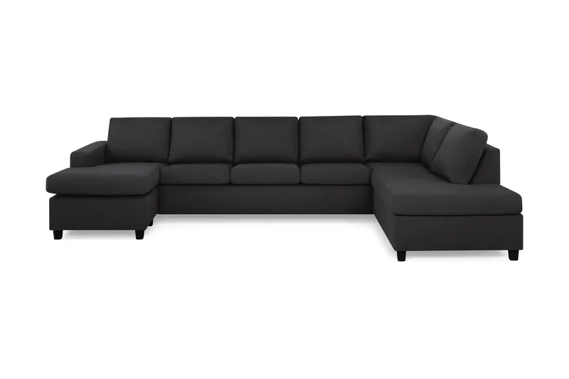 Crazy 5-personers Højrevendt U-formet X-Large Sofa med Chaiselong i Stof - Antracit - Møbler - Sofaer - U Sofa