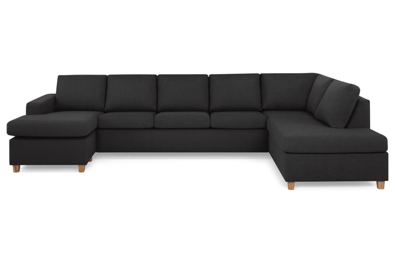 Crazy 5-personers Højrevendt U-formet X-Large Sofa med Chaiselong i Stof - Antracit - Møbler - Sofaer - U Sofa