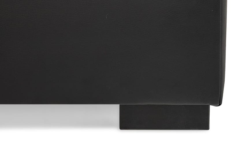 Crazy 5-personers Venstrevendt U-formet Sofa med Chaiselong i Kunstlæder - Sort - Møbler - Sofaer - U Sofa