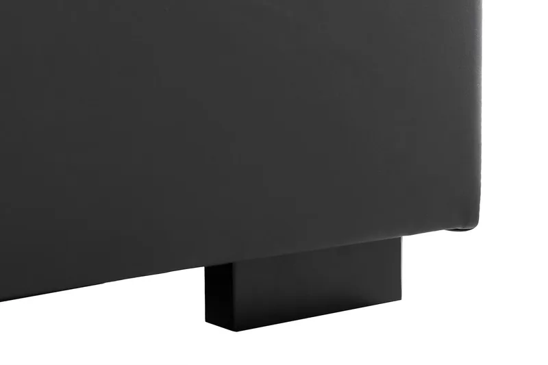 Crazy 5-personers Venstrevendt U-formet X-Large Sofa med Chaiselong i Kunstlæder - Sort - Møbler - Sofaer - U Sofa