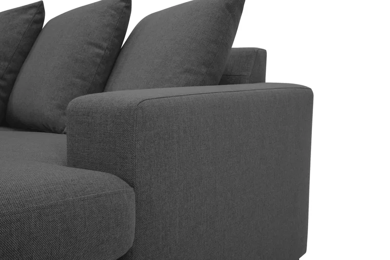Crazy 5-personers Venstrevendt U-formet X-Large Sofa med Divan og Chaiselong i Stof inkl. Kuvertpuder - Antracit - Møbler - Sofaer - U Sofa