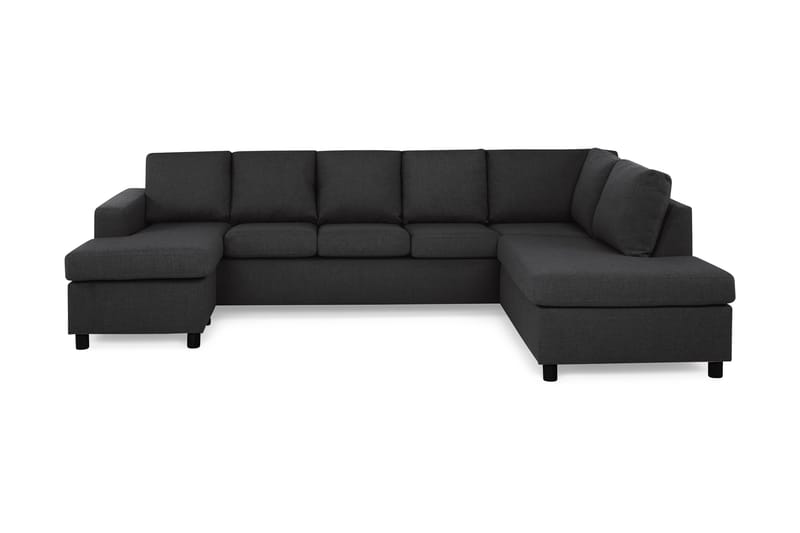 Crazy 5-personers Højrevendt U-formet X-Large Sofa med Chaiselong i Stof - Antracit - Møbler - Sofaer - U Sofa