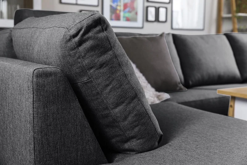 Crazy 5-personers U-formet Sofa med dobbeltchaiselong i Stof - Mørkegrå - Møbler - Sofaer - U Sofa