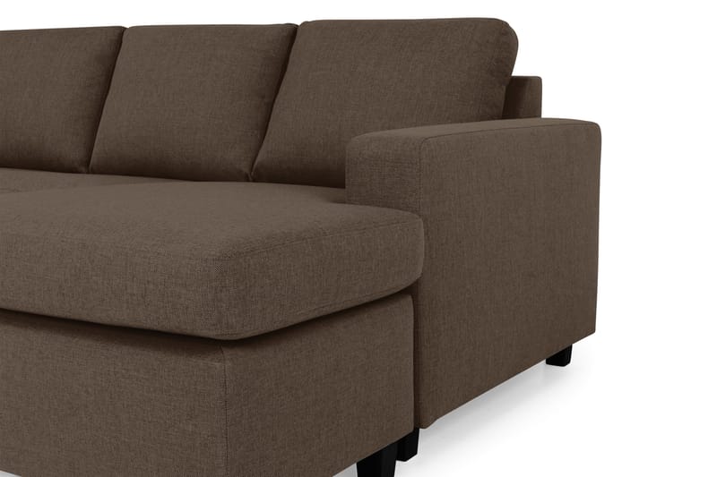Crazy 5-personers Venstrevendt U-formet Sofa med Chaiselong i Stof - Brun - Møbler - Sofaer - U Sofa