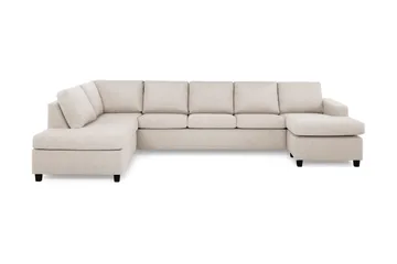 Crazy 5-personers Venstrevendt U-formet X-Large Sofa med Chaiselong i Stof