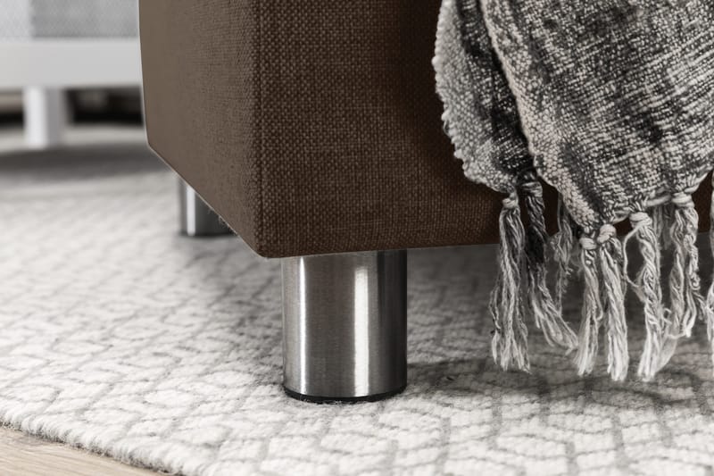 Crazy 5-personers Venstrevendt U-formet Sofa med Chaiselong i Stof - Brun - Møbler - Sofaer - U Sofa