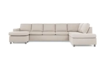 Crazy 5-personers Højrevendt U-formet X-Large Sofa med Chaiselong i Stof