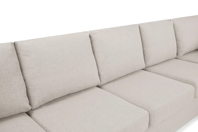 Crazy 5-personers Højrevendt U-formet X-Large Sofa med Chaiselong i Stof - Beige - Møbler - Sofaer - U Sofa