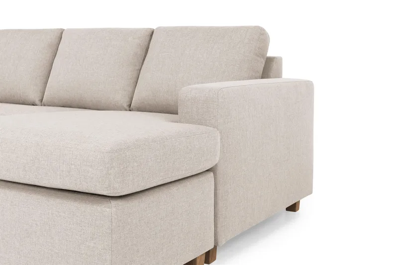 Crazy 5-personers Venstrevendt U-formet X-Large Sofa med Chaiselong i Stof - Beige - Møbler - Sofaer - U Sofa