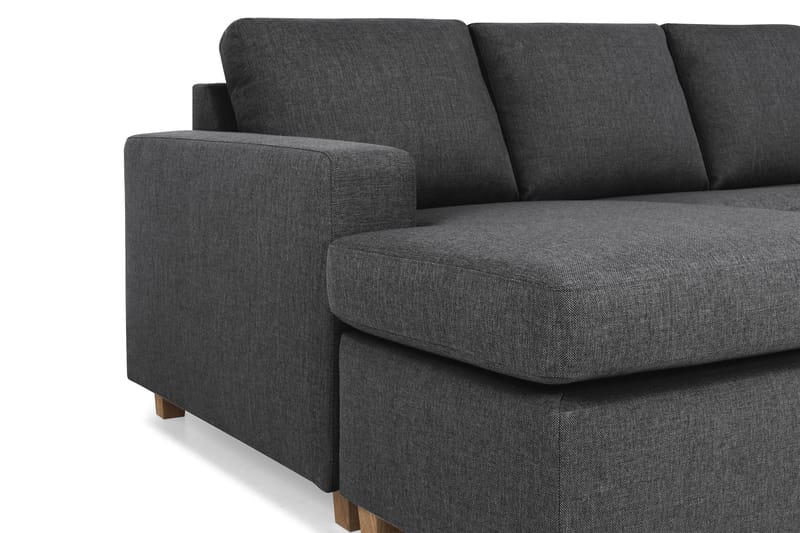 Crazy 5-personers Højrevendt U-formet X-Large Sofa med Chaiselong i Stof - Mørkegrå - Møbler - Sofaer - U Sofa