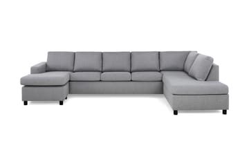 Crazy 5-personers Højrevendt U-formet X-Large Sofa med Chaiselong i Stof