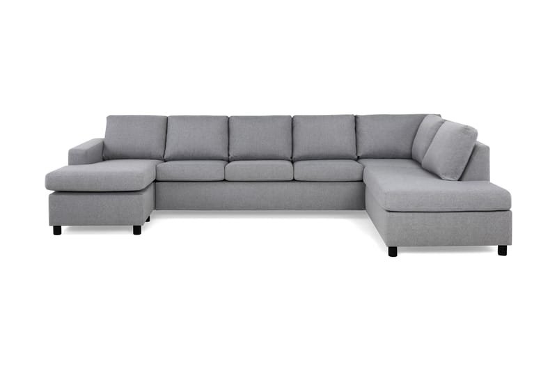 Crazy 5-personers Højrevendt U-formet X-Large Sofa med Chaiselong i Stof - Grå - Møbler - Sofaer - U Sofa