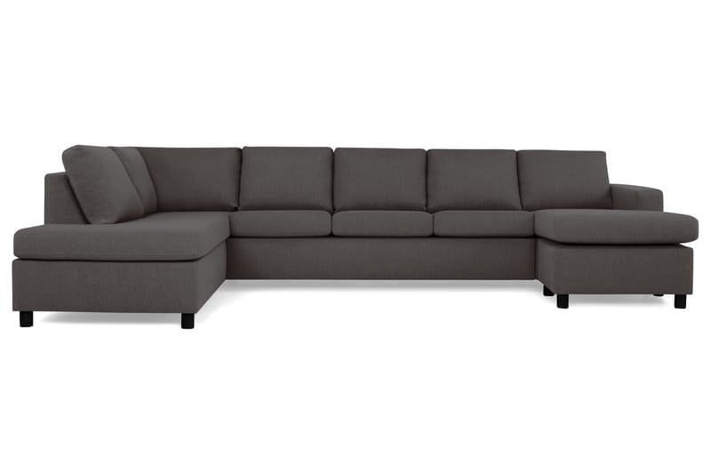 Crazy 5-personers Venstrevendt U-formet X-Large Sofa med Chaiselong i Stof - Mørkegrå - Møbler - Sofaer - U Sofa