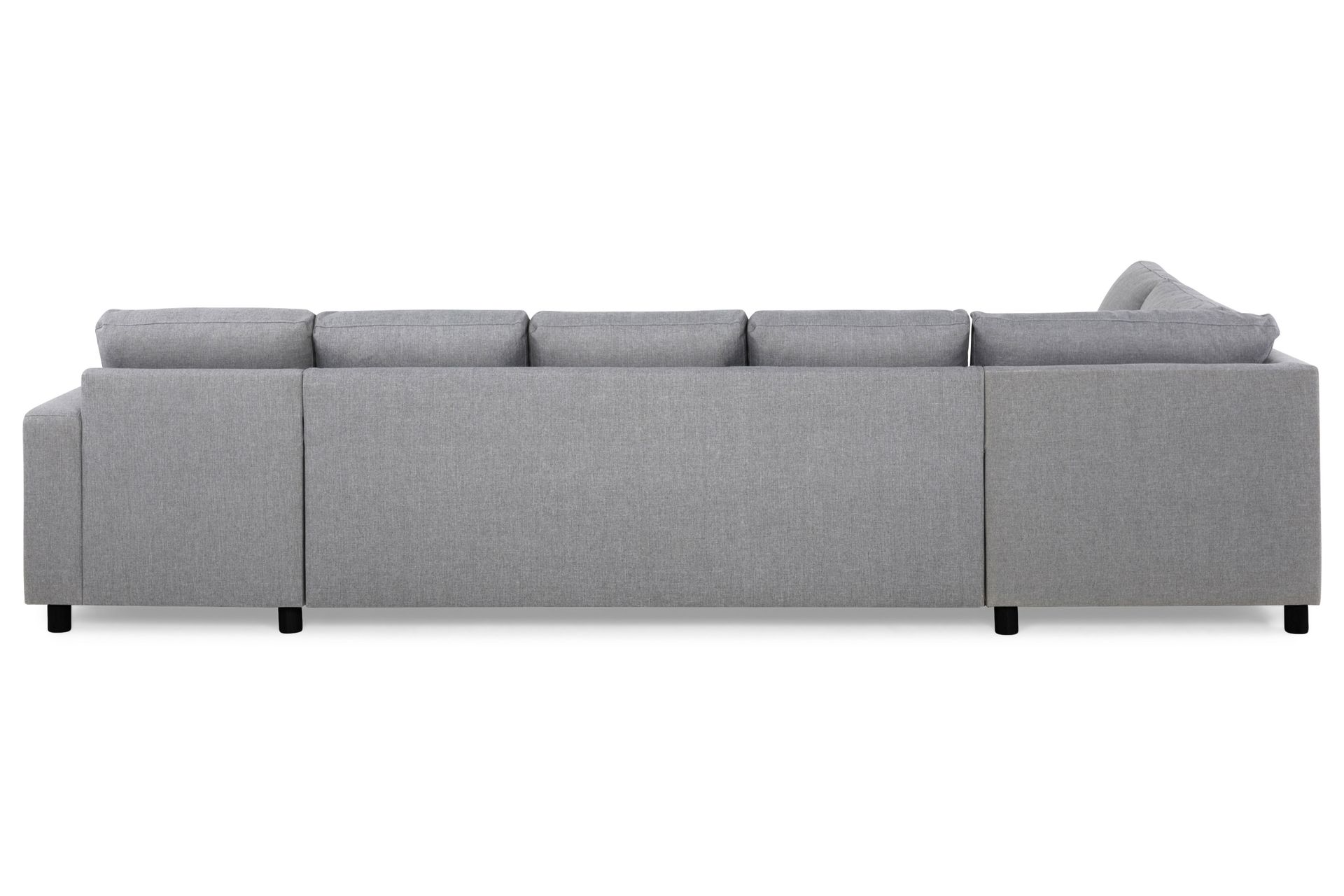Crazy 5-personers Venstrevendt U-formet X-Large Sofa med Chaiselong i Stof - Grå - Møbler - Sofaer - U Sofa