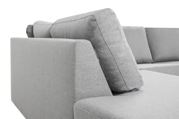 Crazy 5-personers Venstrevendt U-formet X-Large Sofa med Chaiselong i Stof - Grå - Møbler - Sofaer - U Sofa