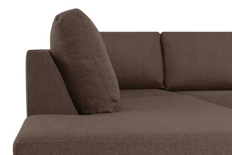 Crazy 5-personers Venstrevendt U-formet X-Large Sofa med Chaiselong i Stof - Brun - Møbler - Sofaer - U Sofa