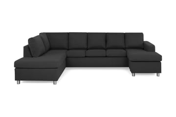 Crazy 5-personers Venstrevendt U-formet Sofa med Chaiselong i Stof
