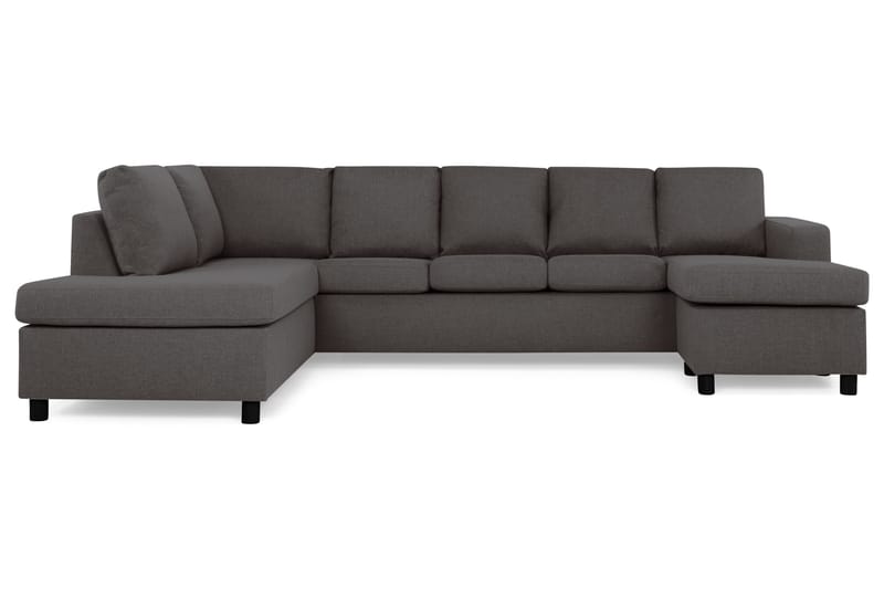 Crazy 5-personers Venstrevendt U-formet Sofa med Chaiselong i Stof - Mørkegrå - Møbler - Sofaer - U Sofa